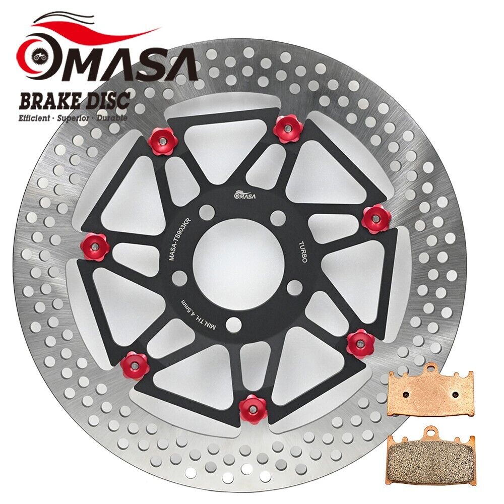 Floating Brake Rotor+Pads for KAWASAKI ZXR 400cc 1989-1990/900cc GPZ R 1990-1998